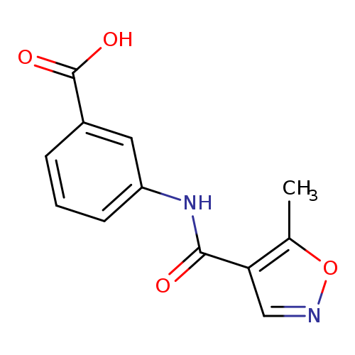 O=C(c1cnoc1C)Nc1cccc(c1)C(=O)O