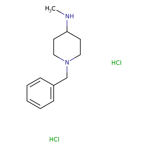 CNC1CCN(CC1)Cc1ccccc1.Cl.Cl