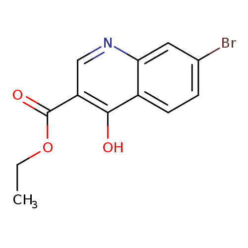 CCOC(=O)c1cnc2c(c1O)ccc(c2)Br