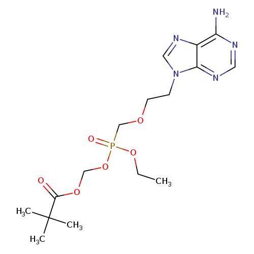 CCOP(=O)(COCCn1cnc2c1ncnc2N)OCOC(=O)C(C)(C)C