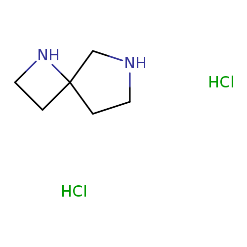 N1CCC2(C1)CCN2.Cl.Cl