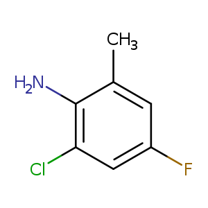 Fc1cc(C)c(c(c1)Cl)N