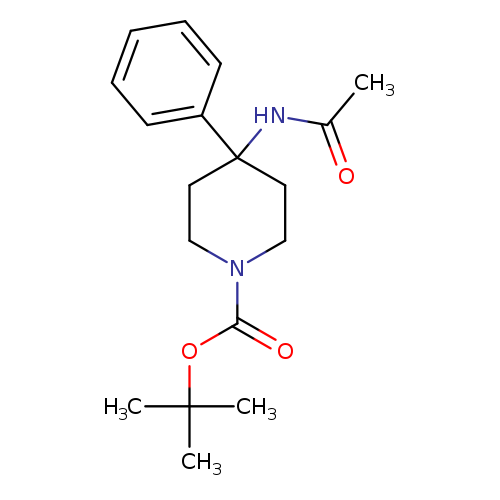 CC(=O)NC1(CCN(CC1)C(=O)OC(C)(C)C)c1ccccc1