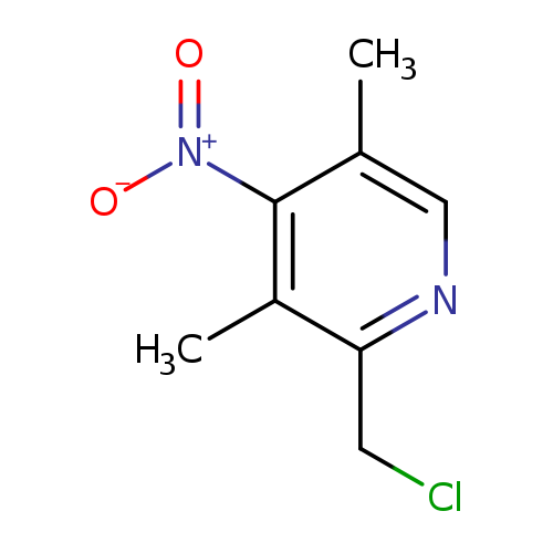 ClCc1ncc(c(c1C)[N+](=O)[O-])C