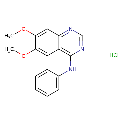 COc1cc2c(ncnc2cc1OC)Nc1ccccc1.Cl