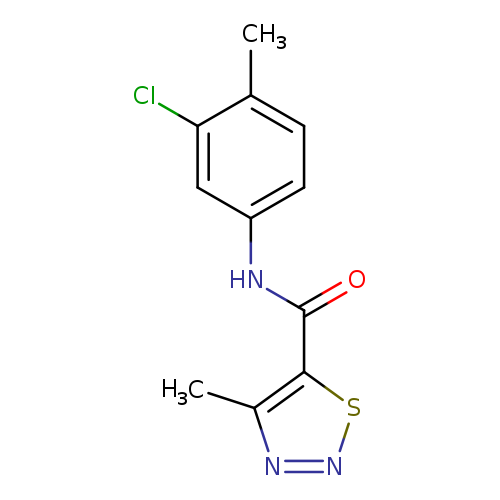 Clc1cc(ccc1C)NC(=O)c1snnc1C