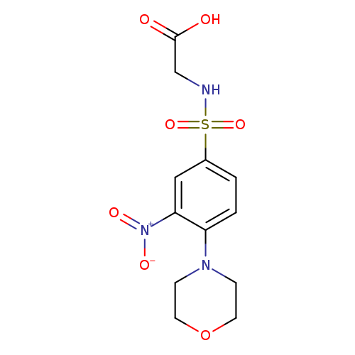 OC(=O)CNS(=O)(=O)c1ccc(c(c1)[N+](=O)[O-])N1CCOCC1