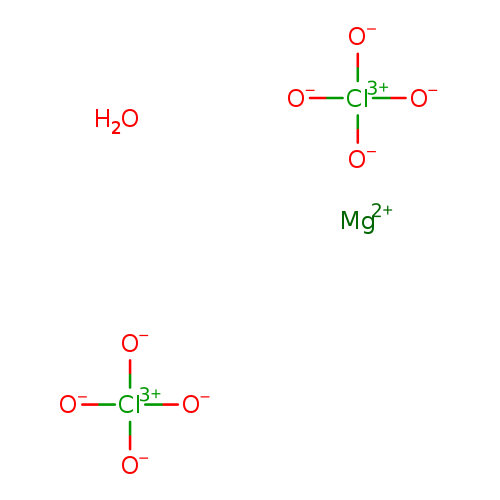 [O-][Cl](=O)(=O)=O.[O-][Cl](=O)(=O)=O.O.[Mg+2]
