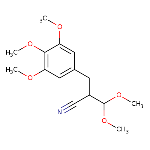 COC(C(Cc1cc(OC)c(c(c1)OC)OC)C#N)OC