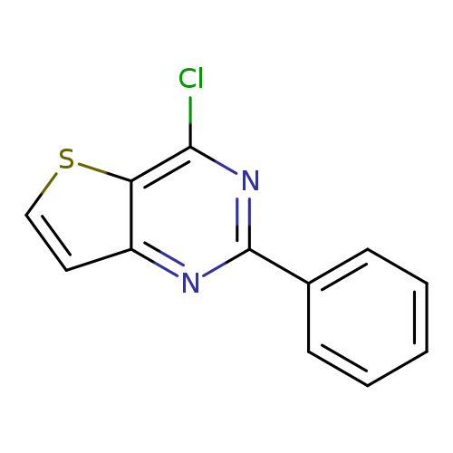 Clc1nc(nc2c1scc2)c1ccccc1