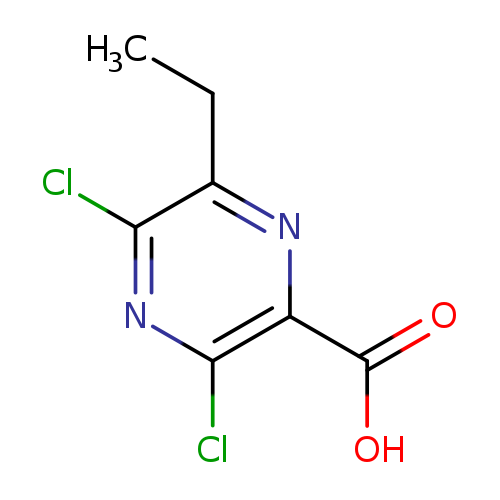 CCc1nc(C(=O)O)c(nc1Cl)Cl