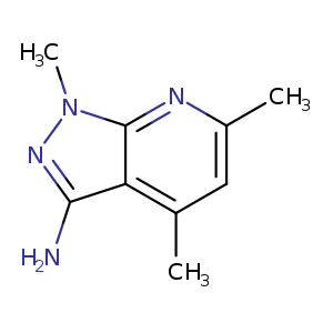 Cc1cc(C)c2c(n1)n(C)nc2N