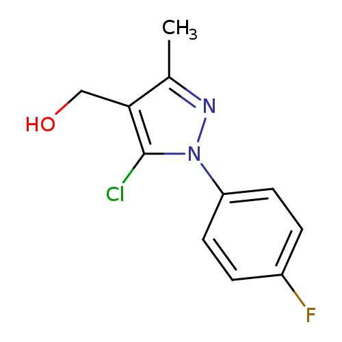 OCc1c(C)nn(c1Cl)c1ccc(cc1)F