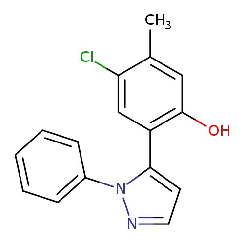 Oc1cc(C)c(cc1c1ccnn1c1ccccc1)Cl