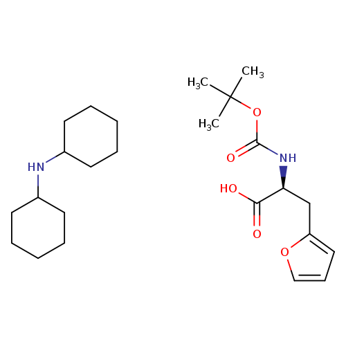 C1CCC(CC1)NC1CCCCC1.O=C(OC(C)(C)C)N[C@H](C(=O)O)Cc1ccco1