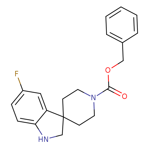 Fc1ccc2c(c1)C1(CCN(CC1)C(=O)OCc1ccccc1)CN2