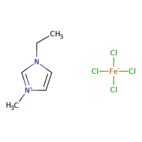 Cl[Fe-](Cl)(Cl)Cl.CCn1cc[n+](c1)C