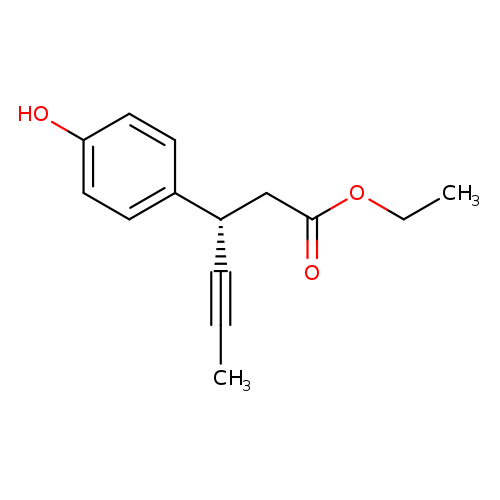 CCOC(=O)C[C@@H](c1ccc(cc1)O)C#CC