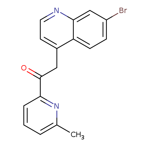 Brc1ccc2c(c1)nccc2CC(=O)c1cccc(n1)C