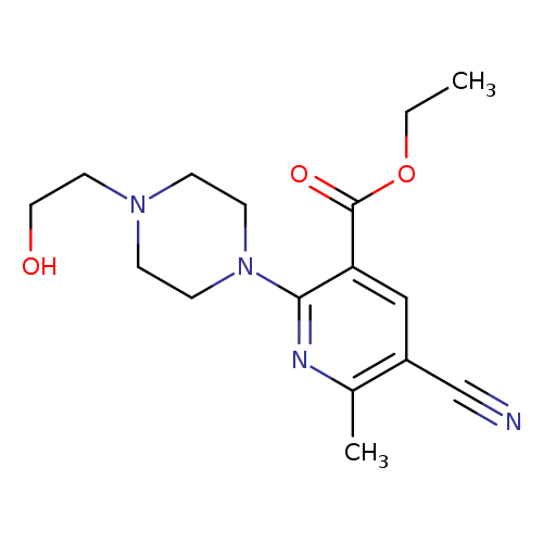 OCCN1CCN(CC1)c1nc(C)c(cc1C(=O)OCC)C#N