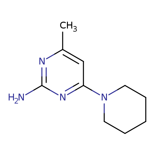 Cc1cc(nc(n1)N)N1CCCCC1