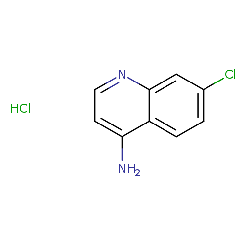 Clc1ccc2c(c1)nccc2N.Cl