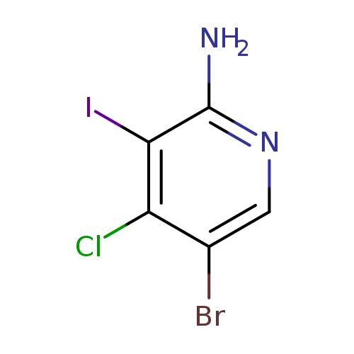 Brc1cnc(c(c1Cl)I)N