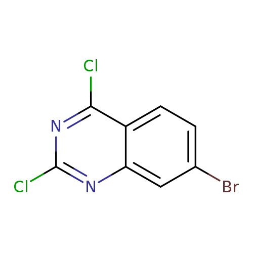 Brc1ccc2c(c1)nc(nc2Cl)Cl