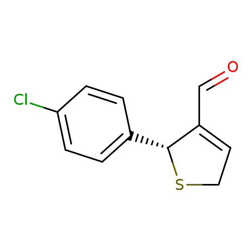 O=CC1=CCS[C@@H]1c1ccc(cc1)Cl