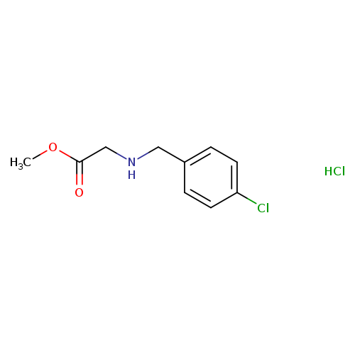 COC(=O)CNCc1ccc(cc1)Cl.Cl