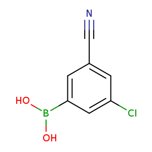 N#Cc1cc(Cl)cc(c1)B(O)O