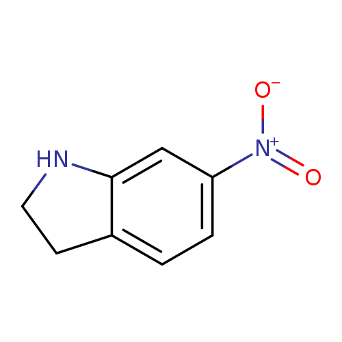 [O-][N+](=O)c1ccc2c(c1)NCC2