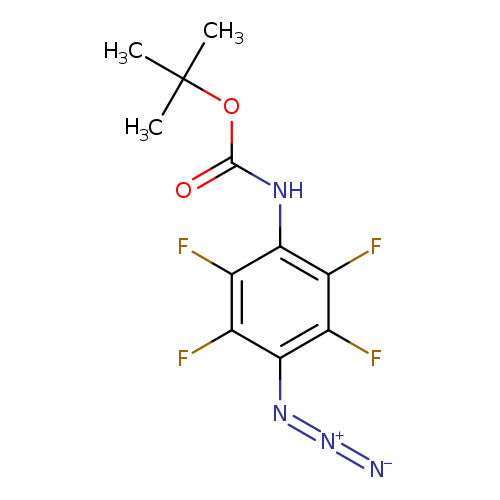[N-]=[N+]=Nc1c(F)c(F)c(c(c1F)F)NC(=O)OC(C)(C)C