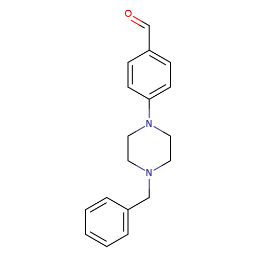 O=Cc1ccc(cc1)N1CCN(CC1)Cc1ccccc1