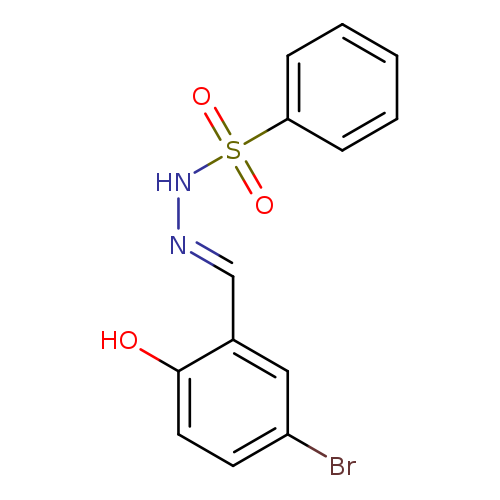 Brc1ccc(c(c1)/C=N/NS(=O)(=O)c1ccccc1)O