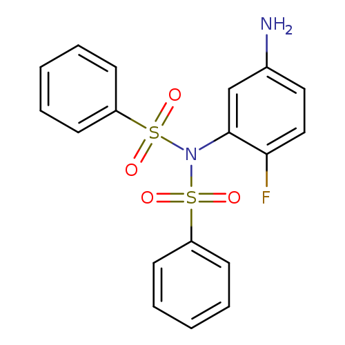 Nc1ccc(c(c1)N(S(=O)(=O)c1ccccc1)S(=O)(=O)c1ccccc1)F