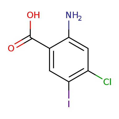 OC(=O)c1cc(I)c(cc1N)Cl