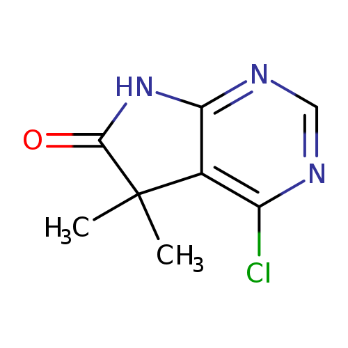 O=C1Nc2c(C1(C)C)c(Cl)ncn2