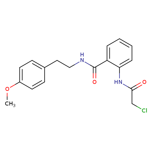 ClCC(=O)Nc1ccccc1C(=O)NCCc1ccc(cc1)OC