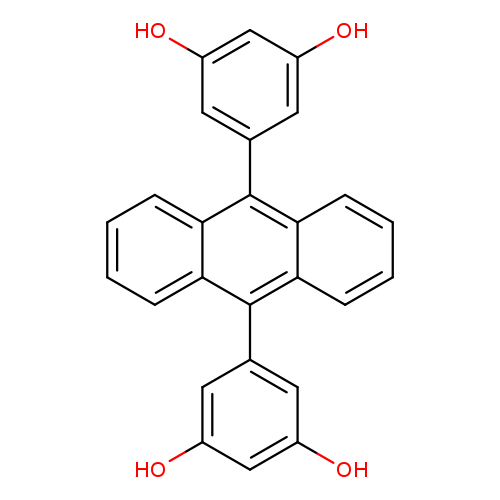 Oc1cc(cc(c1)O)c1c2ccccc2c(c2c1cccc2)c1cc(O)cc(c1)O