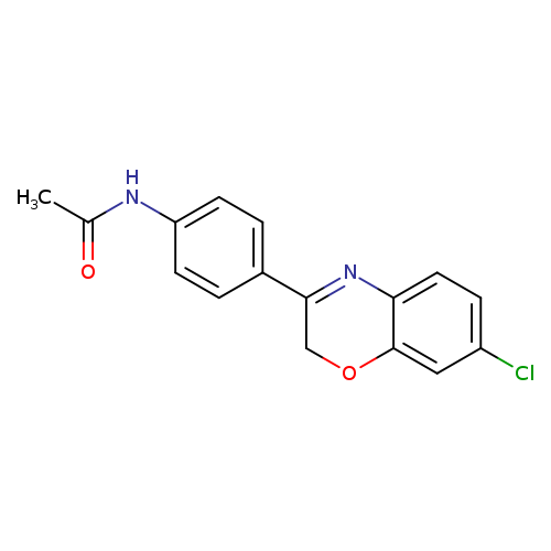 CC(=O)Nc1ccc(cc1)C1=Nc2c(OC1)cc(cc2)Cl