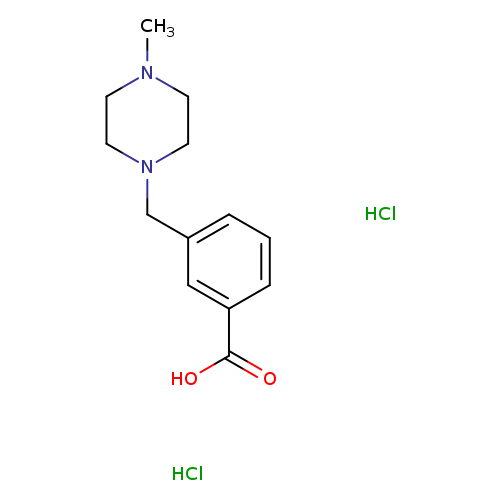 CN1CCN(CC1)Cc1cccc(c1)C(=O)O.Cl.Cl