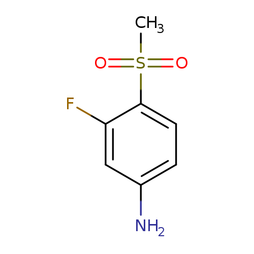 Nc1ccc(c(c1)F)S(=O)(=O)C