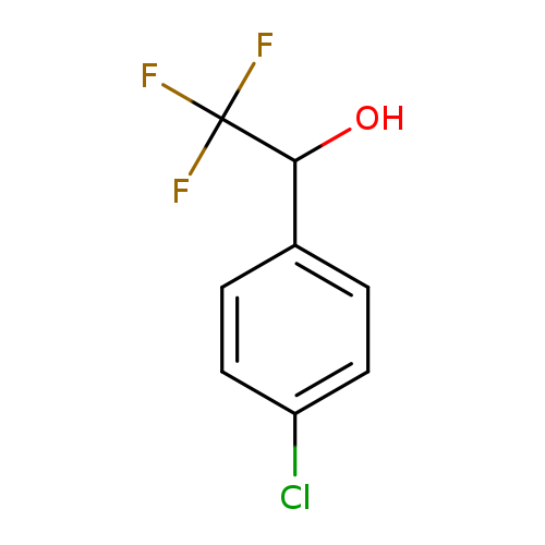 OC(C(F)(F)F)c1ccc(cc1)Cl