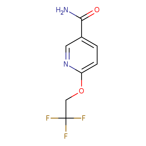 NC(=O)c1ccc(nc1)OCC(F)(F)F