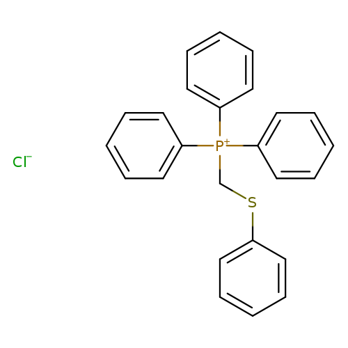 c1ccc(cc1)SC[P+](c1ccccc1)(c1ccccc1)c1ccccc1.[Cl-]
