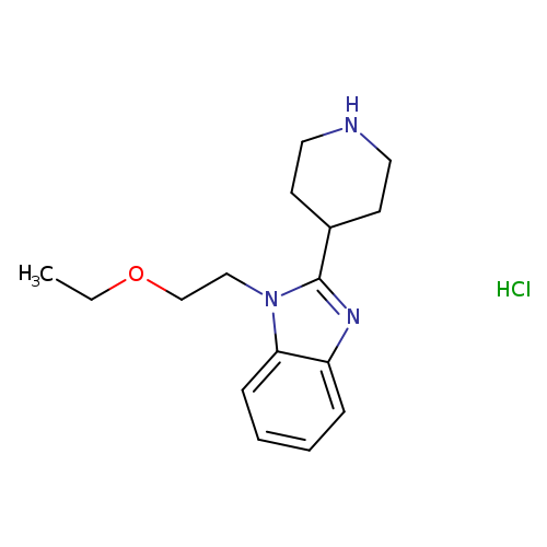 CCOCCn1c(nc2c1cccc2)C1CCNCC1.Cl