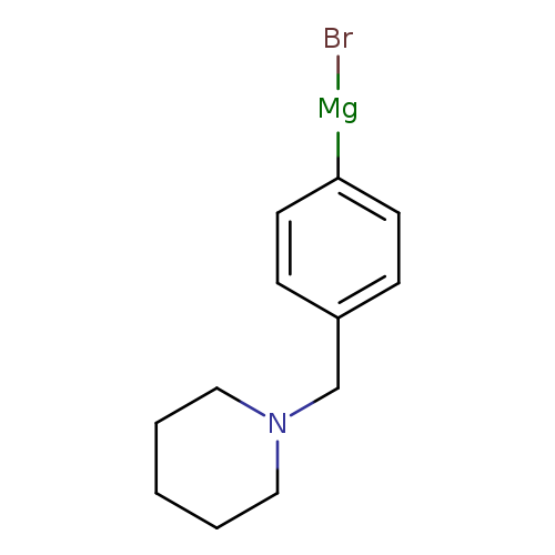 Br[Mg]c1ccc(cc1)CN1CCCCC1