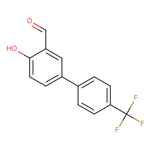O=Cc1cc(ccc1O)c1ccc(cc1)C(F)(F)F