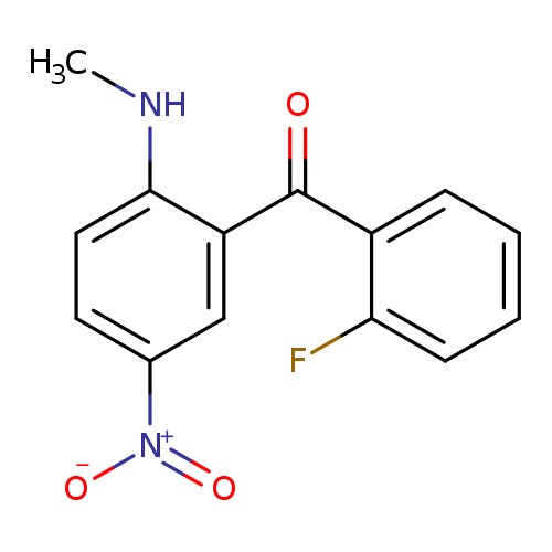 CNc1ccc(cc1C(=O)c1ccccc1F)[N+](=O)[O-]